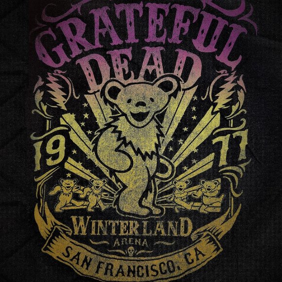 Grateful Dead Winterland Arena 1977 JERRY GARCIA rock T-Shirt S NWT - Picture 2 of 4